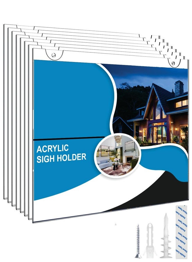 Ayatis Choco Acrylic Letter Size Sign Holders, with Mounting Hardware A4 Holder,Clear Vertical Wall Mount Frame Holder A4(Pack Of 1 Pcs) - Image 1