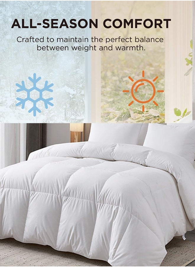 Duvet, 210 x 160 cm Single Duvet Insert, Quilted All Season Comforter, Soft White Quilt - pzsku/ZE5595E615F88CE2E9D1EZ/45/_/1728391168/31d1bc05-c606-4c50-98de-9f9353c2d74e