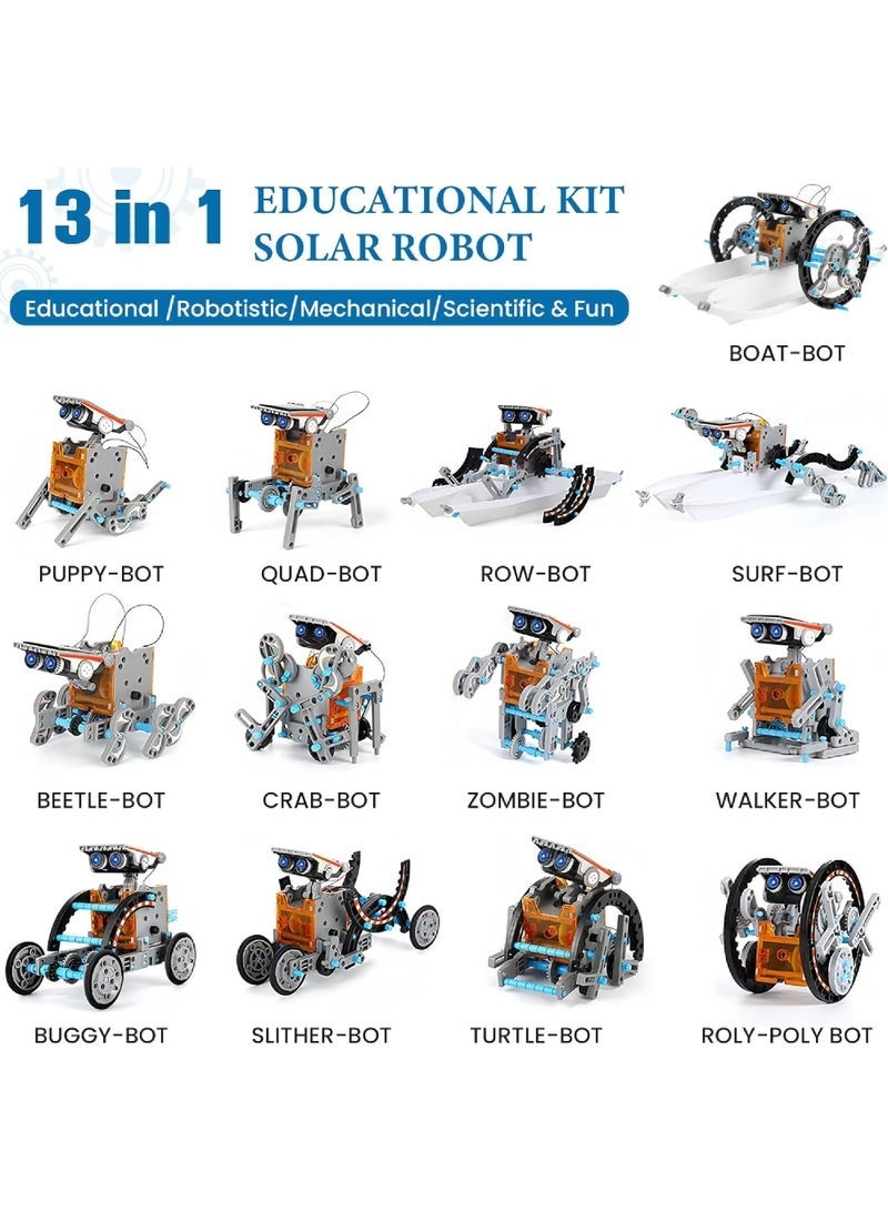 Western Mountains 13-in-1 STEM Projects Solar Robot Toy for Kids Ages 8 9 10 11 12 Years Old, Building Science Educational Toys Birthday Gift for Kids Boys Girls - Image 2
