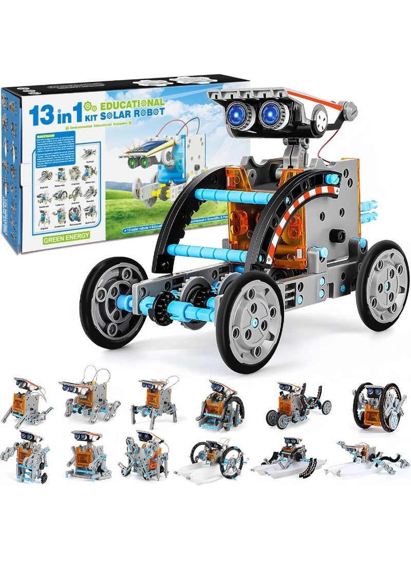 Western Mountains 13-in-1 STEM Projects Solar Robot Toy for Kids Ages 8 9 10 11 12 Years Old, Building Science Educational Toys Birthday Gift for Kids Boys Girls - Image 1
