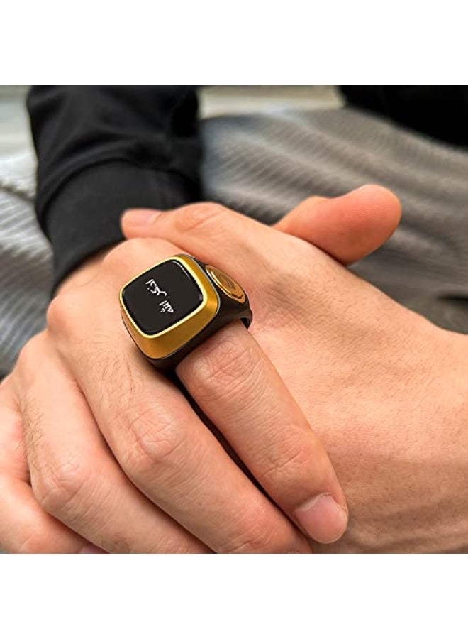 BSTWSH Smart Zikr Ring 18mm – Digital Tasbih Counter with OLED Display, Bluetooth App, Vibration Alerts, Step Tracker - Image 4