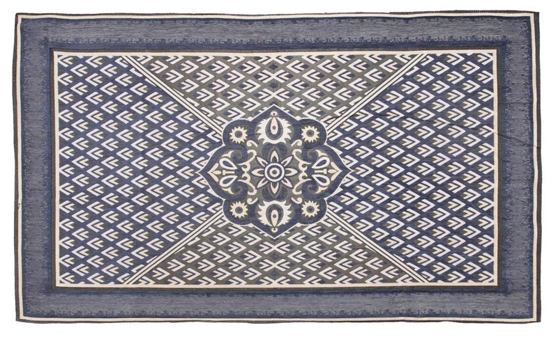 Nendle Jacquard Weaved Velvet Sofa Center Table Cover for 4 Seater (Grey, Standard) - Image 2