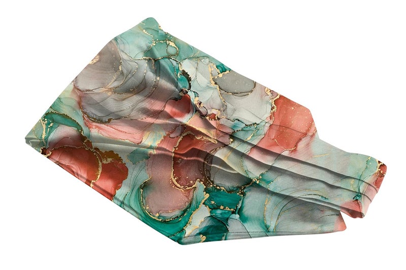 BLACKSMITH Jacquard Microfiber Neckwear Ascot and Matching Pocket Square Set for Men - Image 4