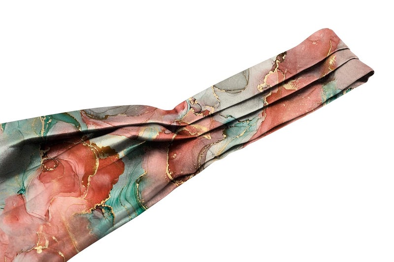 BLACKSMITH Jacquard Microfiber Neckwear Ascot and Matching Pocket Square Set for Men - Image 2