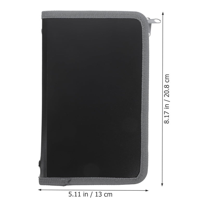 A6 Expanding File Folder 2pcs Gray Edging Multi Grid Organizer For Office Home - Image 3