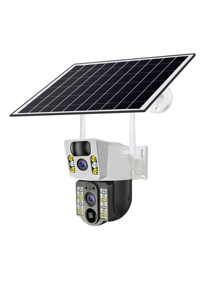 Home outdoor night vision monitoring camera dual lens dual light source solar powered 360 ° no dead angle mobile phone remote wireless 4G network - Image 1