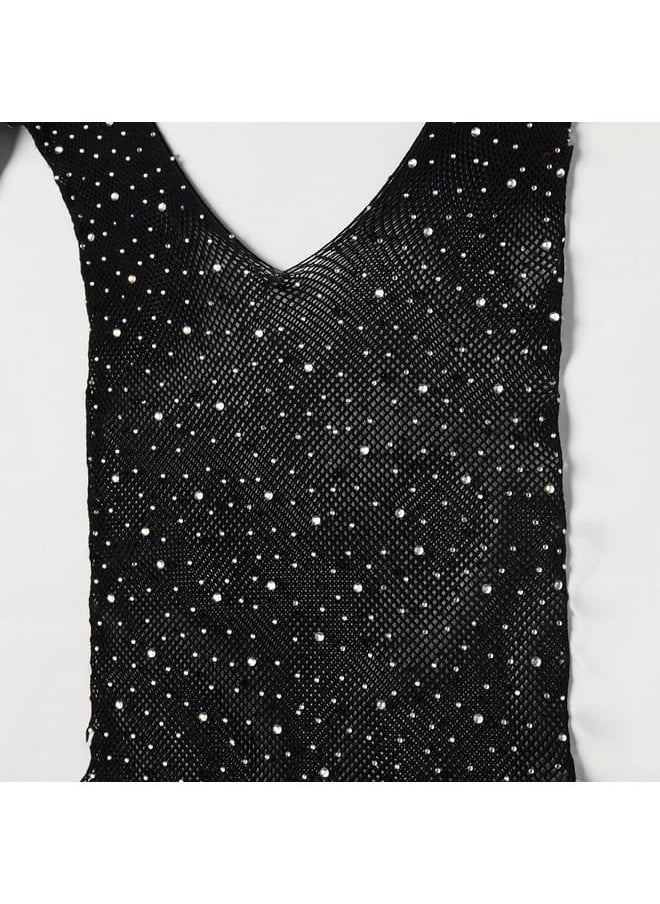 Splash FAV Embellished Bodysuit with Scoop Neck and Long Sleeves  - Image 2