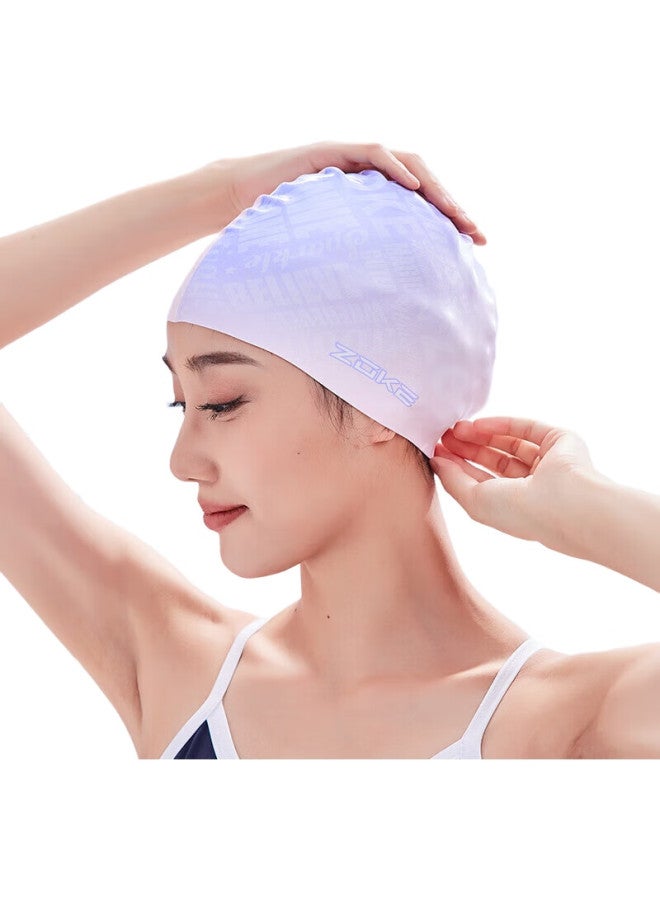 ZOKE Adult Swim Cap, Silicone Waterproof, Hair And Ear Protection, Non-Constricting, Unisex, Non-Slip, Adult, 623503217 - Image 1