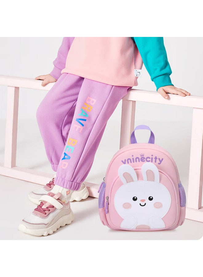 Ninth Castle Vnine City Hong Kong Ninth Castle Kindergarten Anti-lost Backpack For 3-6 Year Old Children, Cartoon Cute Outdoor Travel Small Bag For Boys And Girls, Cs2bv3968c Pink Rabbit - Image 1