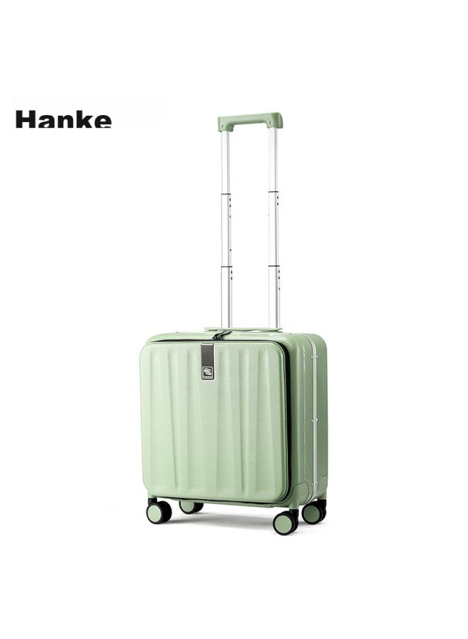 Hanke Luggage Suitcase For Men And Women, Carry-on Travel Case, 18-inch, Bamboo Green, Password Lock, Storefront Front, Openable Lid, Aluminum Frame - Image 2