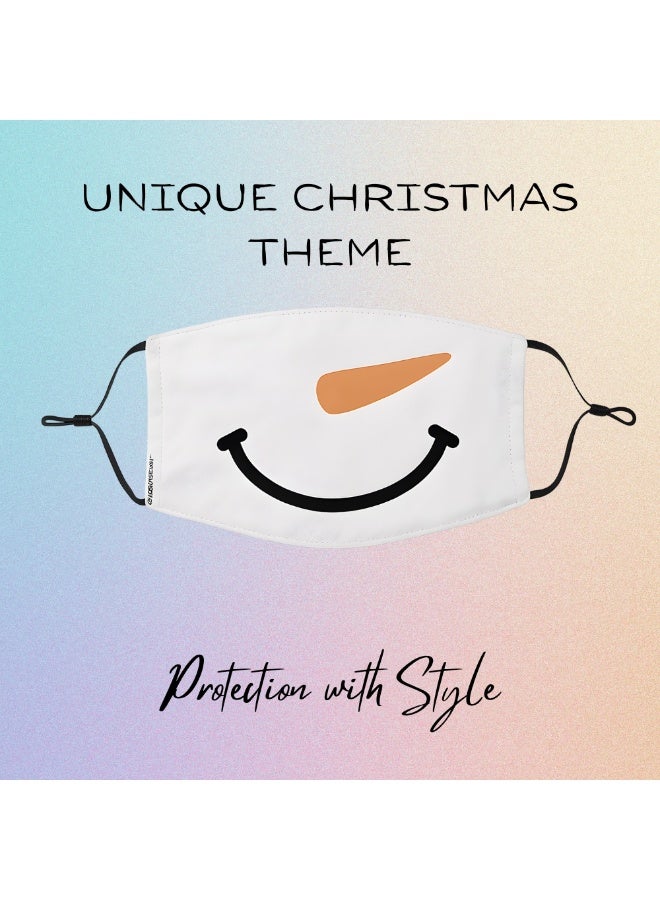 برينت شوب فور مي قناع حماية الوجه الجديد للبالغين في عيد الميلاد، قابل للغسل وقابل للتعديل للرجال والنساء والشباب - Image 4