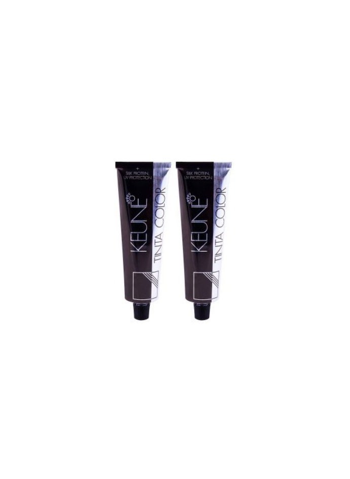 Keune 2 Packs Of Keune Tinta Color Solamer Silk Protein Hair Color No. 8.21 Light Pearl Ash Blonde Paraben Free  - Image 1