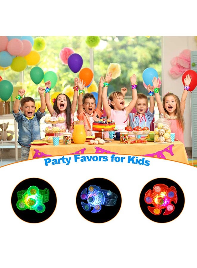 Muyixin 6 Pcs Fidget Spinner LED Light Up Bracelets Party Favors For Kids 4-8 8-12,Glow in The Dark Party Supplies  - Image 4