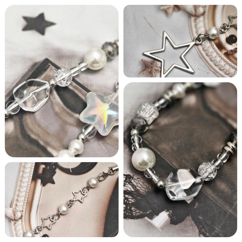 cioatu 2 Pack Phone Charms, Cute Aesthetic Beaded PhoneCharm Strap Phone Lanyard String PhoneChain Accessories for Bag Keychain Airpods Camera Pendants (White) - Image 3
