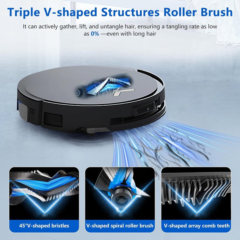 دكسو 19 قطعة غيار بديلة لمكنسة Ecovacs Deebot X8 Pro Omni و Yeedi S14 Plus، تشمل: 1 فرشاة رئيسية، 1 فرشاة ناعمة، 6 فرش جانبية، 4 مرشحات HEPA، 6 أكياس غبار - Image 4