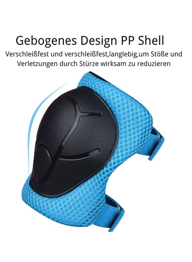 Generic Kids Sports Protective Gear Set,6PCS Wrist Guard Knee Elbow Pads for Children Protection Skateboard Inline Roller Skating Biking Riding Scooter - Image 2
