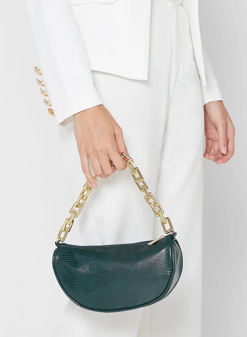 ELLA Curved Clutch With Chain Handle