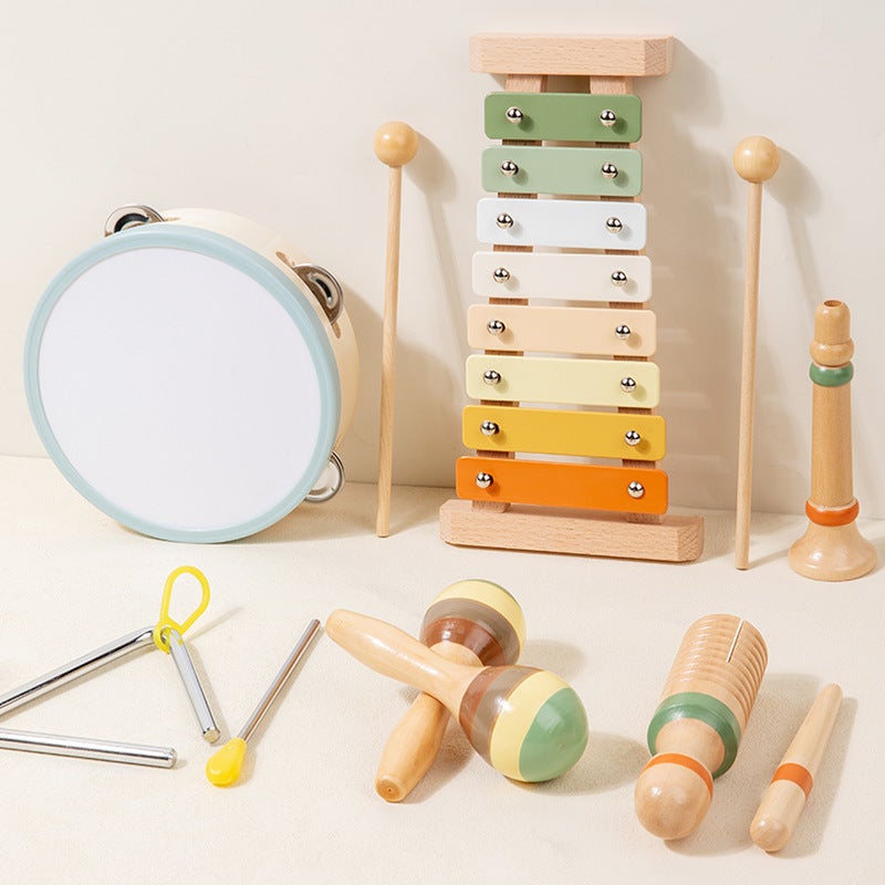 Orff Musical Instrument Combination Set Kindergarten Science And Education Early Education Percussion Music Wooden Kidsren'S Toys Teaching Aids - Image 2