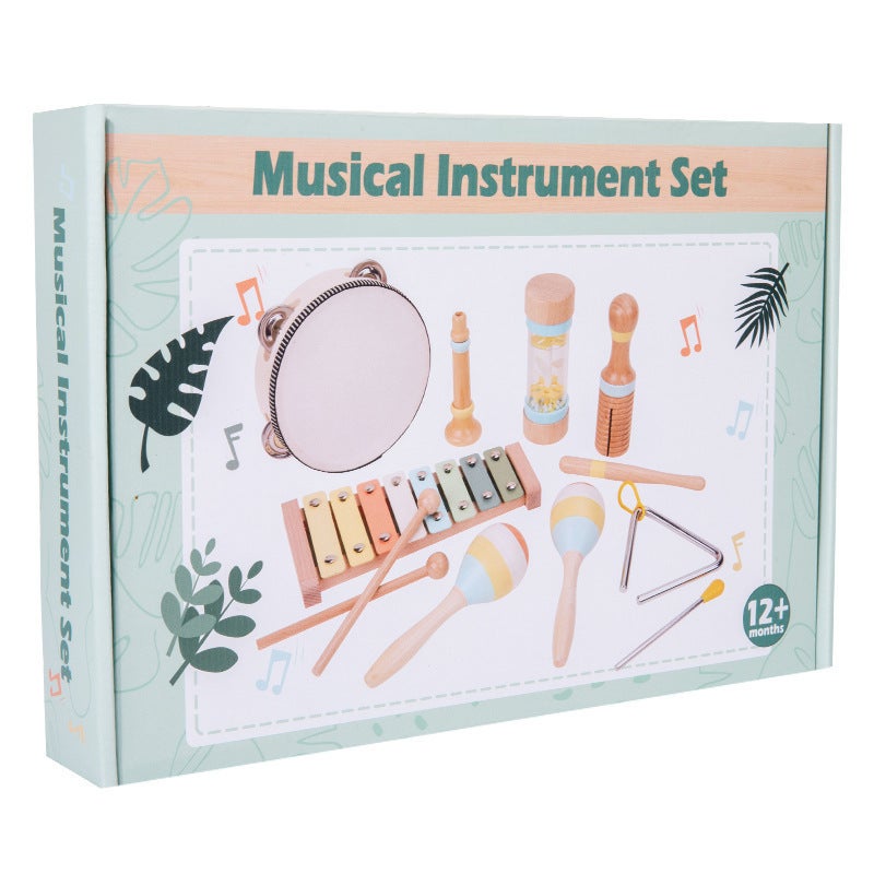 Orff Musical Instrument Combination Set Kindergarten Science And Education Early Education Percussion Music Wooden Kidsren'S Toys Teaching Aids - Image 1