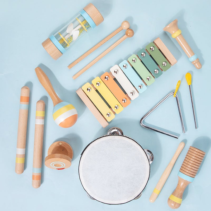 Orff Musical Instrument Combination Set Kindergarten Science And Education Early Education Percussion Music Wooden Kidsren'S Toys Teaching Aids - Image 5