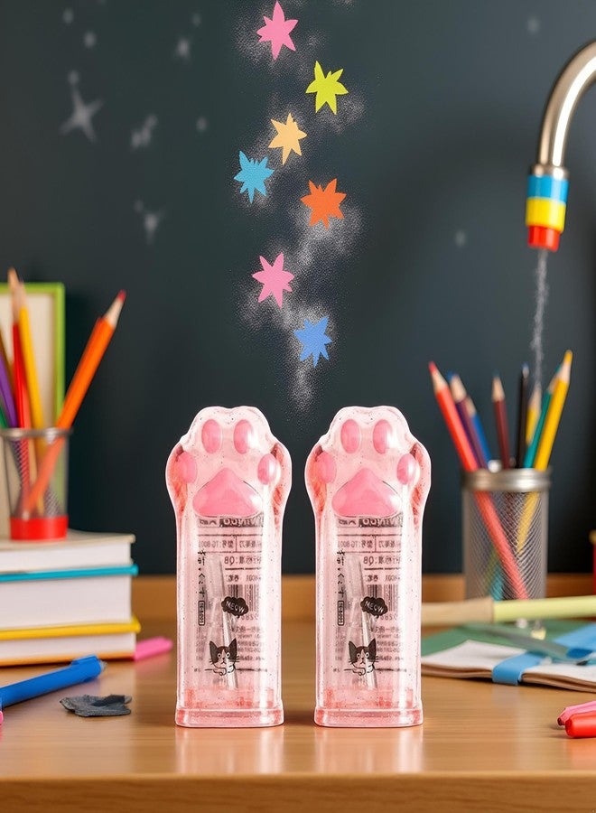 BWESOO 2 PCS Cute Pink Paw Pencil Sharpener Kawaii Supplies Student Prize Kids Gift Kawaii Pencil Sharpener Cat School Supplies for Kids Girls Cat Lovers Office School Home - Image 5