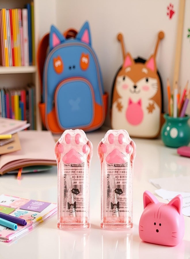 BWESOO 2 PCS Cute Pink Paw Pencil Sharpener Kawaii Supplies Student Prize Kids Gift Kawaii Pencil Sharpener Cat School Supplies for Kids Girls Cat Lovers Office School Home - Image 4