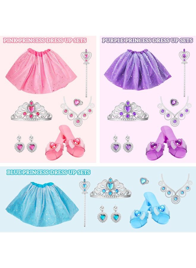 ShyLizard Princess Dress Up Sets for Little Girls Age 3 4 5 6, Kids' Dress Up and Pretend Play Toy Gifts for Girls, Princess Dresses, Princess Shoes and Accessories, Princess Toys Sets for Girls - Image 3