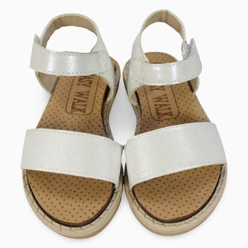 EASY Baby Girls Leather Sandals - Shiny - Image 3