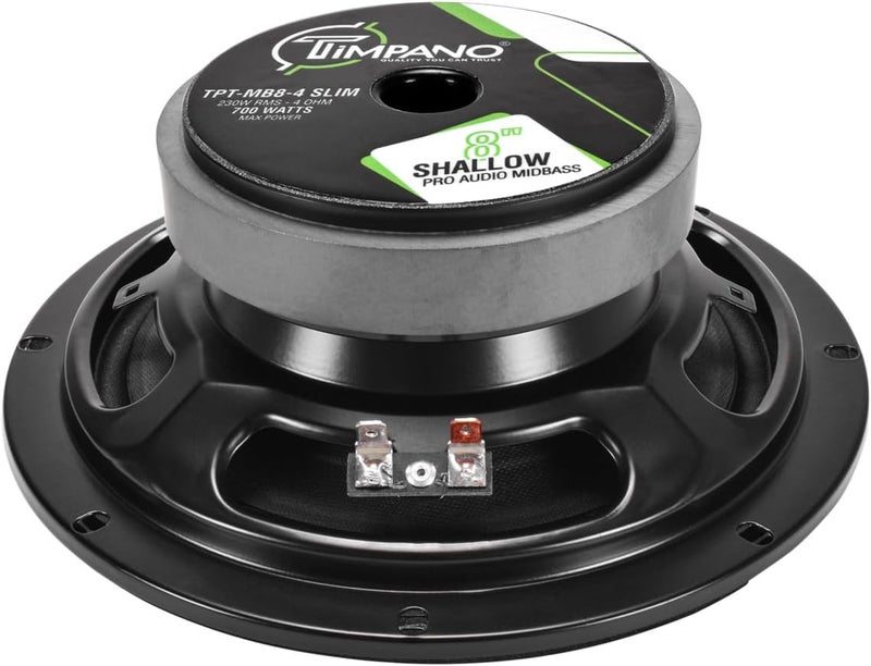 Timpano 8 Inch Shallow Car Speaker 700 Watts TPT-MB8-4 Slim Shallow Profile 4 Ohm Midbass Loudspeaker - Image 5