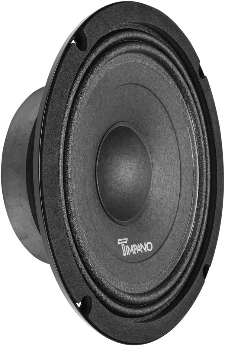 Timpano 8 Inch Shallow Car Speaker 700 Watts TPT-MB8-4 Slim Shallow Profile 4 Ohm Midbass Loudspeaker - Image 1