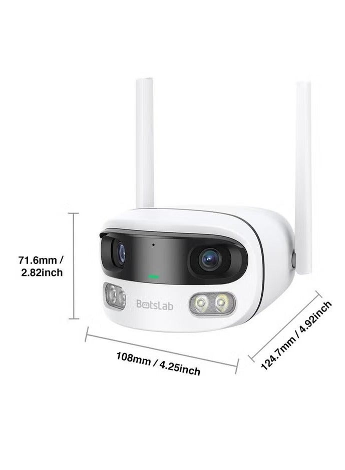 Botslab Botslab W302 Smart Outdoor Dual-Lens Camera – 360° Pan/Tilt Coverage, 2K Resolution, AI Motion Detection, Color Night Vision, IP66 Weatherproof, Two-Way Audio, NVR Support  - Image 2