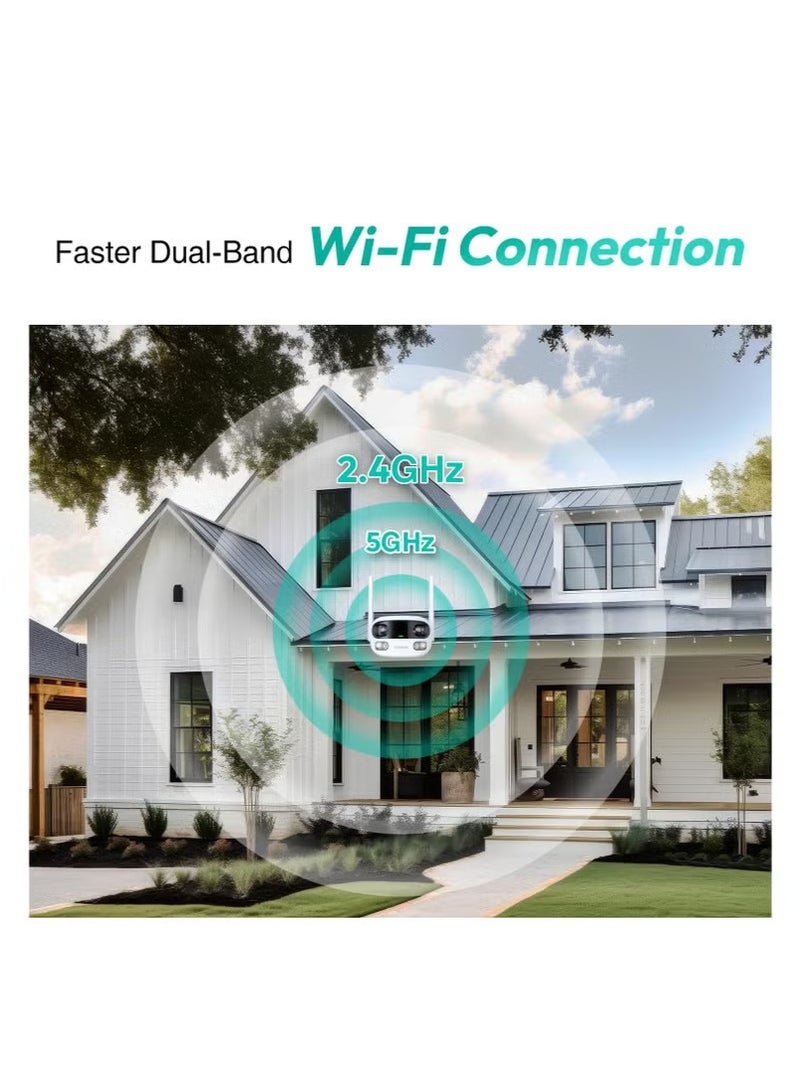 Botslab Botslab W302 Smart Outdoor Dual-Lens Camera – 360° Pan/Tilt Coverage, 2K Resolution, AI Motion Detection, Color Night Vision, IP66 Weatherproof, Two-Way Audio, NVR Support  - Image 4