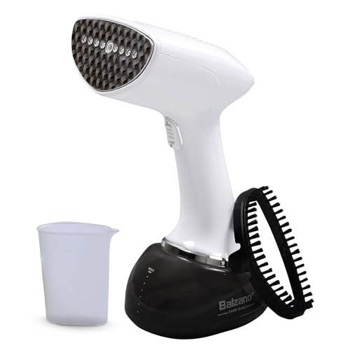 Balzano Garment Steamer 1700W for Clothes | Portable Handheld Steamer Iron | 360ml Tank, 30s Heat-Up, 28g Continuous Steam | Horizontal/Vertical Use | Easy Refill, Fabric Brush (White) - Image 1