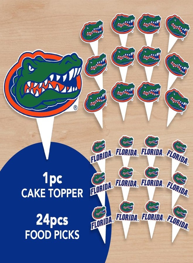 Desert Cactus Florida Gators UF Food Picks, Cupcake Toppers, 25 pcs - Image 2