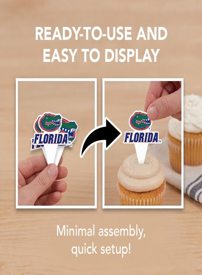 Desert Cactus Florida Gators UF Food Picks, Cupcake Toppers, 25 pcs - Image 3