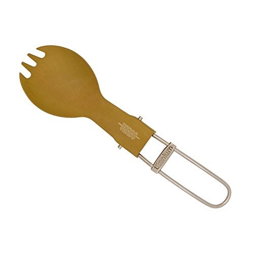 Vargo Titanium Folding Spork, Yellow - Ultralight, Compact and Durable - Image 3