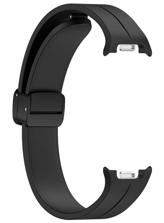 KONAFEI Sport Band Compatible with Samsung Galaxy Watch 8 40mm/44mm/Classic 46mm 2025, Soft Silicone Strap with Magnetic Buckle for Men Women (Black) - Image 3