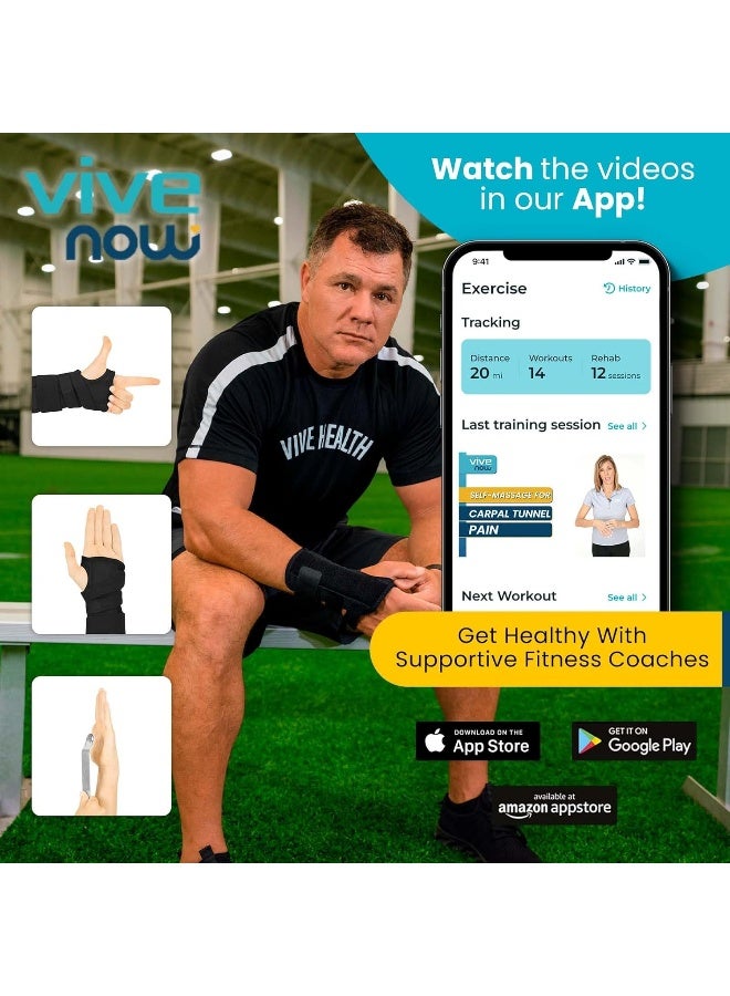 Vive Dual Splint Wrist Brace One Size Black - Image 3