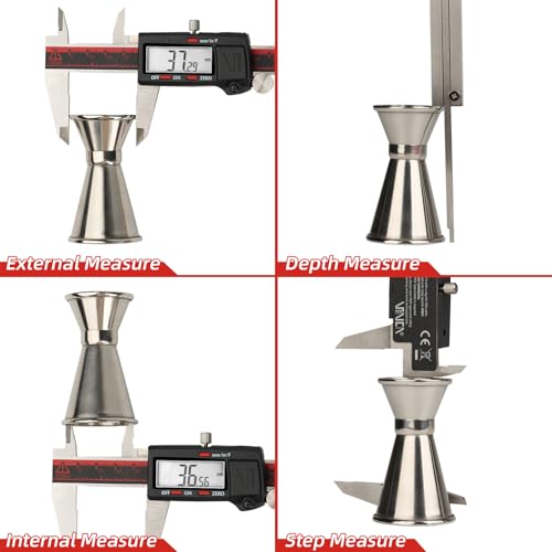 VINCA IP54 Grade Digital Caliper, DCLA-0605 6 Inch/150mm, Inch/Millimeter/Fraction Conversion, Stainless Steel, Large LCD Screen - Image 3
