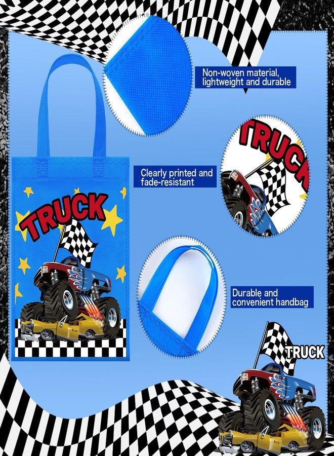 Amylove 24 Pcs Kart Reusable Gift Bags Truck Birthday Party Supplies Non Woven Goodie Bags for Kids Reusable Tote with Handles Candy Treat Kart Snack Bag for Boys Kids Truck Party Favors(Colorful) - Image 3