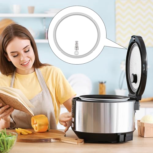 CKANDAY Universal Silicone Sealing Ring for 5 & 6 Quart Electric Pressure Cookers, Replacement Parts Set Include Float Valve Seal, Gasket, Sealing Ring for 5, 6 Quart Models, Clear - Image 5
