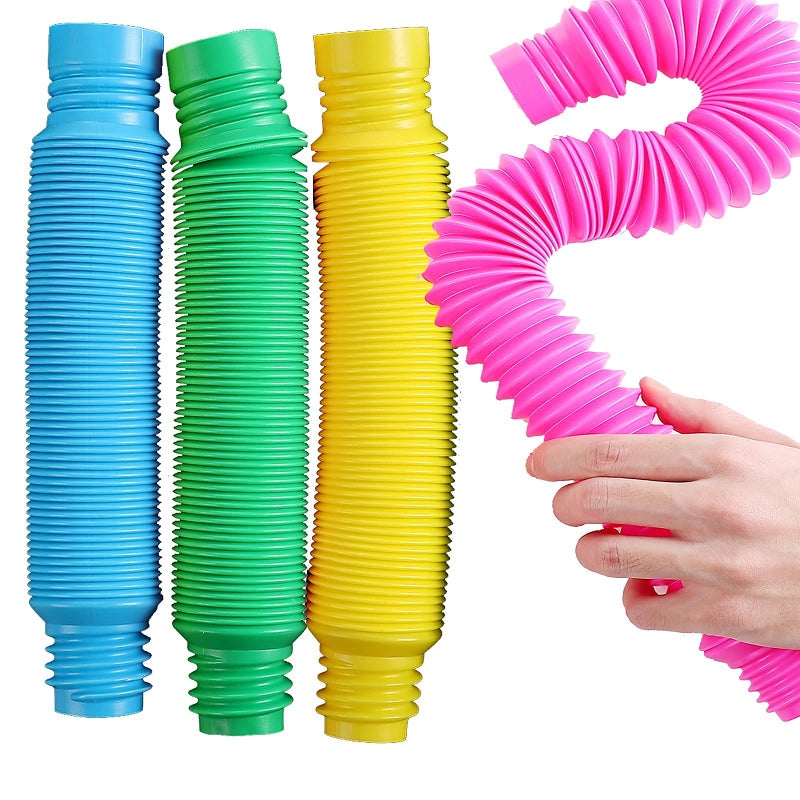 TOUGS Pop MultiColor XL Tubes Sensory Toy for Toddler Kids Learning Toys  4 Pack - Image 4