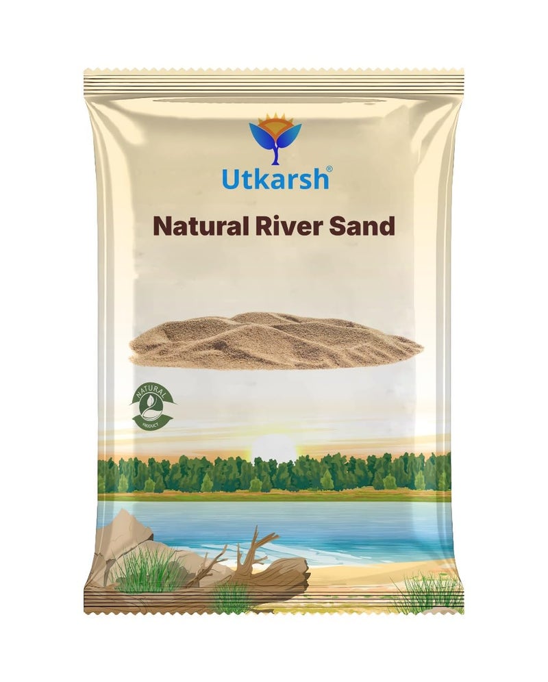 Utkarsh Natural River Sand (Substrate Pure Organic Plants Soil Mix Additive, Plants Gardening | River Sand for Aquarium | for Cactus Succulent Bonsai| Home Decor) (5 Kg; Pack of 1) - Image 1