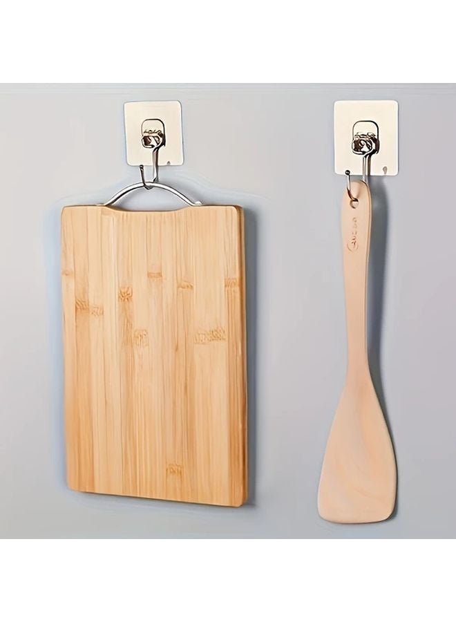 10 قطع من الخطافات الحائطية القابلة لإعادة الاستخدام، مقاومة للماء والزيت، مناسبة للحمام والمطبخ - Image 3