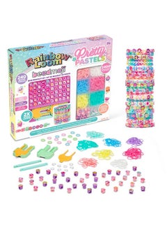 Rainbow Loom Rainbow Loom® Pretty Pastels, Beadmoji, Bracelet Making Kit for Girls - Includes Speed Loom™ and Dual Hook for Twice The Fun - Create Personalized Bracelets, Ages 7+  - Image 2