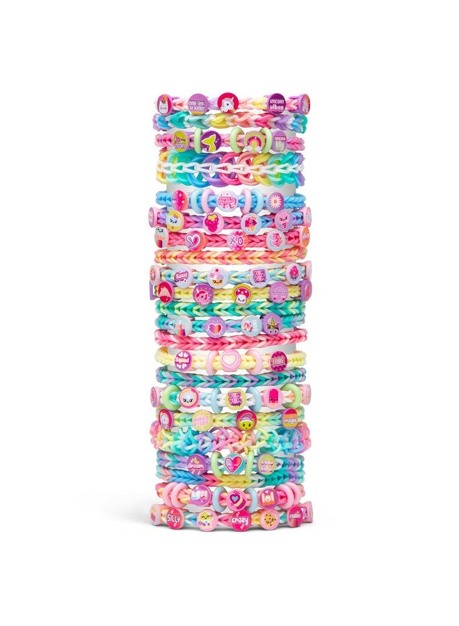 Rainbow Loom Rainbow Loom® Pretty Pastels, Beadmoji, Bracelet Making Kit for Girls - Includes Speed Loom™ and Dual Hook for Twice The Fun - Create Personalized Bracelets, Ages 7+  - Image 4