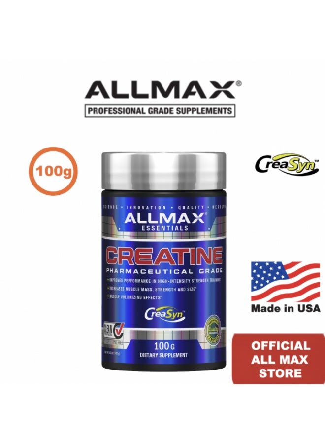 AllMax Nutrition Creatine Powder, 100% Pure Micronized Creatine Monohydrate, Pharmaceutical Grade Creatine (100G) - Image 2