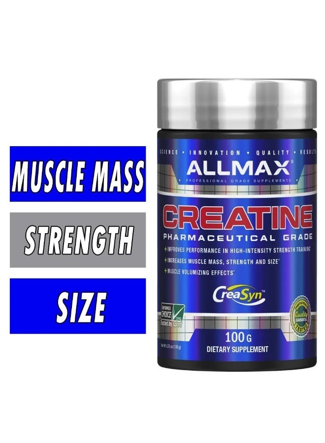 AllMax Nutrition Creatine Powder, 100% Pure Micronized Creatine Monohydrate, Pharmaceutical Grade Creatine (100G) - Image 3