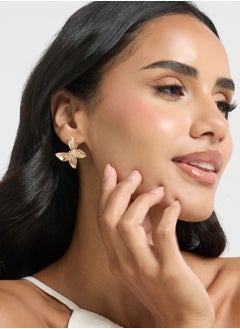 Ginger Diamante Butterfly Earrings  - Image 3
