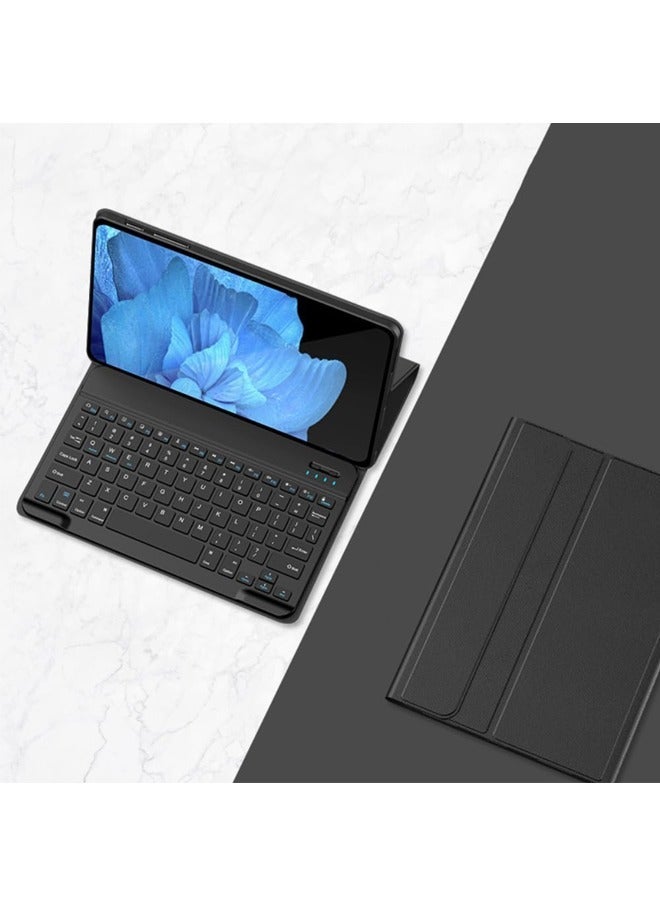 حافظة لوحة مفاتيح باللغتين العربية والإنجليزية متوافقة مع هونر باد إكس 8 10.1 بوصة ، واقية رفيعة بلوتوث لاسلكية قابلة للفصل